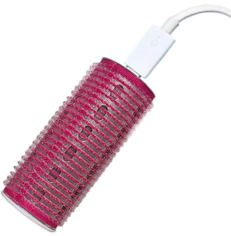 Portable Curling Roller - Electric USB Hot Hair Roller, Ceramic Heating Hair Roller | Battery Operated Hair Styling Tool, Hook and Clip, Hot Roll for Short Medium Bangs, Dirty