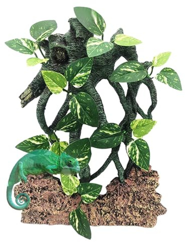 Branches for Reptiles Resin Crested Gecko Plants | Snake Enclosure Decor, Chameleon Cage Decoration for Amphibian Gargoyle Geckos Bearded Dragon Crab