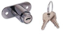 L&F 5862 Sliding Door Lock - Plunger Type by Lowe & Fletcher