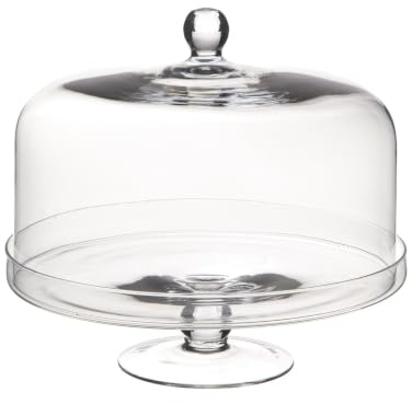 Alzata in vetro con campana cupola in vetro cod.AC00390LU cm 26,5h diam.32,8 by Varotto & Co.