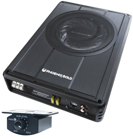 Version 2 Z Series - Underseat Subwoofer Amplified Bass Box 8 subwoofer 150 Watts - Includes Remote Bass Controller and remote subwoofer level control - Power Output: 150w x 1 at 2 ohms 300w peak