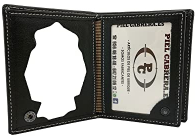 Cartera Porta Placa para Policia Nacional CNP Mod. HONORES Libro (Negro)