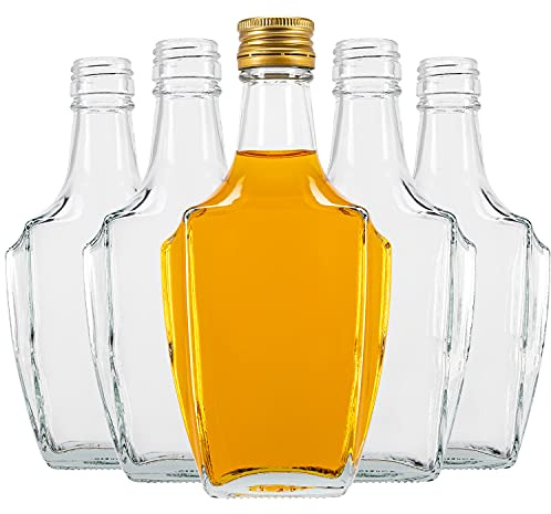 Superbutelki.PL Lot de 10 bouteilles en verre 250 ml - Bouteilles à vin vides - Bouteille en verre Bonaparte - Bouteilles à remplir - Bouteille en verre avec bouchon