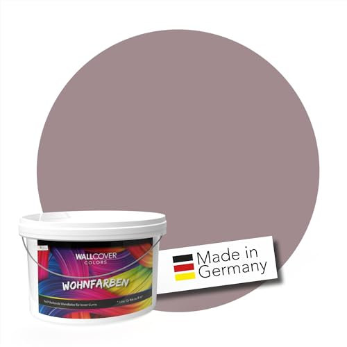 WALLCOVER hochwertige Wandfarbe für Innen | Rosa Braun | 1L für 8m² | Hochdeckende Innenfarbe Matt (Klasse 1) | Profi Qualität aus Deutschland