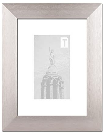 Aluminium-Bilderrahmen Zoe Alu gebürstet 30 x 40 cm Museumsglas 2mm breit stabil