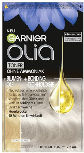 Olia Toner 9.1 Kühles Blond, Anti-Gelbstich Intensivtönung für Blondiertes Haar, Für Strähnchen, Balayage & Ombré, Vegane Formel ohne Ammoniak, Für strahlenden Glanz