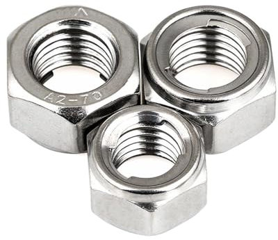 5/10 Stück M3 M4 M5 M6 M8 M10 M12 M14 M16 DIN980 GB6184 304 A2 Edelstahl Alle Metalleinsätze Sechskant Sechskant Selbstsichernde Mutter Kontermutter(10pcs M4)