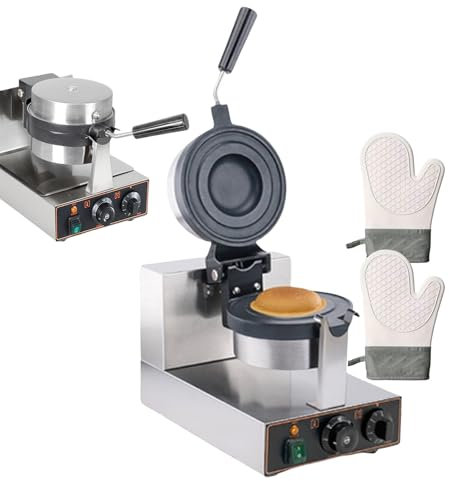 forplubossmmp Presse per Hamburger Elettriche Commerciali - Temporizzazione 5 Minuti, Macchina per La Cottura di Hamburger Antiaderente, Macchina per Waffle con Ripieno di Gelato (Testa Singola)