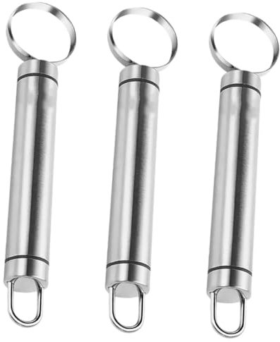 Genérico 3 Piezas De Acero Inoxidable Descorazonador De Manzanas De Acero Inoxidable Descorazonador De Frutas Herramienta De Eliminación De Hoyos De Fecha Deshuesador De Ciruelas