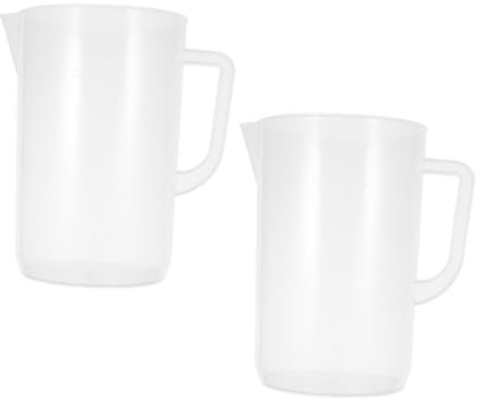 Alipis 2 Pezzi misurini in plastica per liquidi misurino auto tazza misurazione misurino olio brocca per olio con dosatore chimico per piscina bianca