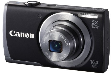 Canon Powershot A3500 IS Digital Camera 16.0 Megapixel with 28mm Wide Angle 5x Optical Zoom 3.0 inch LCD Black (Renewed)