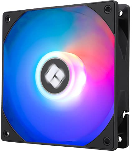 TR-Thermalright TL-C12RB-S V2 120mm CPU ARGB Lüfter, 1500 U/min, Leise Kühlung, Schwarzer CPU-Umkehrlüfter, Kann mit Chassis/CPU-Kühler Gekoppelt Werden