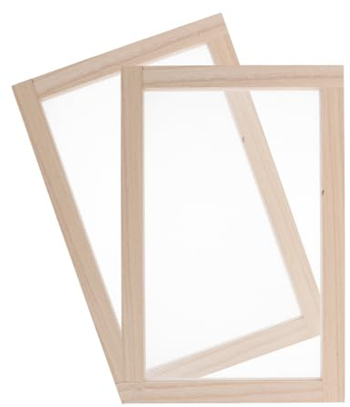 Gadpiparty 2 Stück Holz Papierherstellungsrahmen aus Langlebigem Kiefernholz für DIY Handwerk Traditioneller Multifunktionaler Schöpfrahmen für Einzigartiges Papierhandwerk
