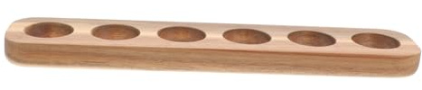 DECORNIJIA Vassoio per Uova di Legno 6 Scomparti, Resistente alla Deformazione e Protegge da Rotture Accidentali, Scatola Elegante la Conservazione delle Uova a Casa