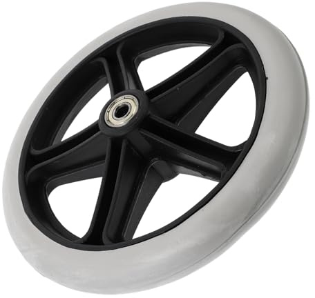 WRITWAA 2 Pièces Roue pour Fauteuil à Roues Pneu Plein Solide Rotation Accessoire Résistant à l’Usure et Silencieux Remplacement Facile pour Fauteuils à Roues