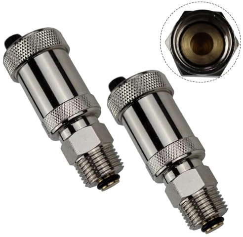 Automatisches Entlüftungsventil 1/5.1 cm mit 3/20.3 cm Schnellverschluss Messing Heizung Absperrventil für Heizkörperanlage 2 Pack