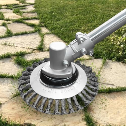 Unkrautbürste für Rasentrimmer, 6-Zoll Drahtbürste für rasentrimmer, Rundstahlbürste, Freischneider, zur Unkrautentfernung