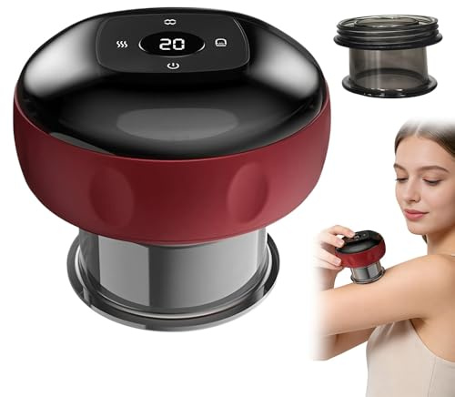 Ventouse électrique Infrarouge, Rechargeable Ensemble De Ventouses, Ventouse Intelligente 12 Vitesses, Appareil De Massage électrique Pour Soulage Les Douleurs Et Tensions Musculaires
