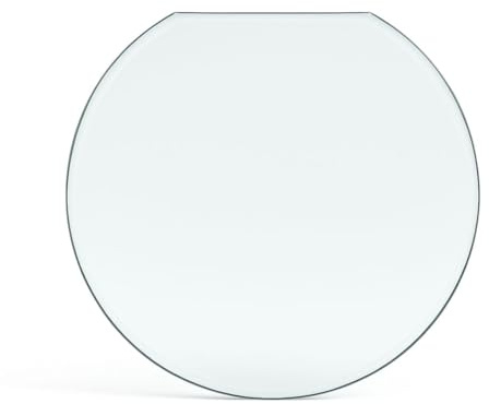 Feuercampus Funkenschutzplatte Glas Kreisabschnitt 75x100x0,8 cm ESG Kamin Bodenplatte hitzebeständig Schutzplatte Feuerstelle Ofenunterlage Sicherheitsglas Funkenschutz Kamin Glasplatte
