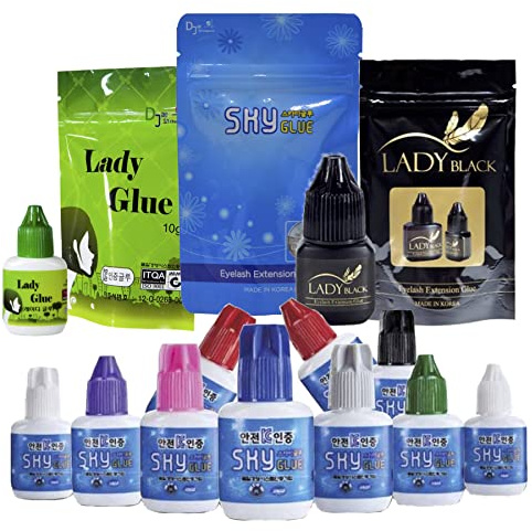 Wimpernkleber Sky Glue für Wimpernverlängerung | Professionell | Ultra Starker Halt | lange Haltbarkeit | SKY Glue Wimpernkleber | Wimpernverlängerung Kleber | D | 5ml (D)