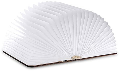 Faltbare Buchlampe Neuheit Holz Tischlampe Tragbare Schreibtisch Licht LED Papier Laterne mit USB Wiederaufladbare für Geschenk Home Office Decor