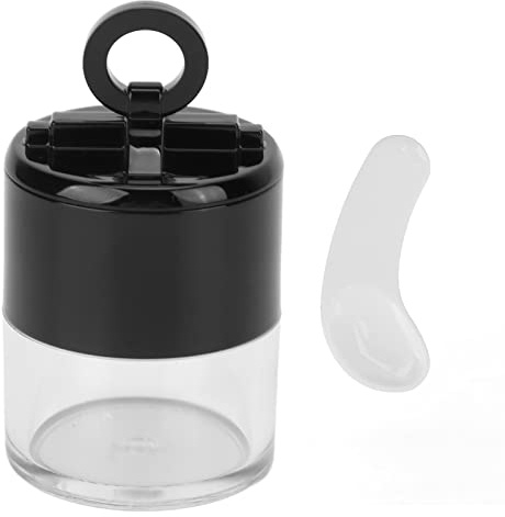 Sonew Leere Puderdose, Tragbarer Mini-Make-up-Puder Behälter mit Puderquaste, Wiederverwendbare Transparente Kunststoff Puderdose für Lose Pulver Creme Kosmetik