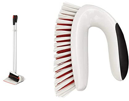 OXO Good Grips Upright Sweep Set & Good Grips All-Purpose Scrub Brush