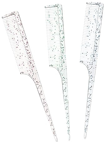 Beavorty 3 Piezas Peines De Puntiaguda De Plástico Peine Desenredante Para Mujer Para Trenzar El Cabello