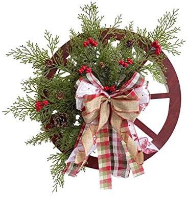 FGUUTYM Traumfänger Ringe Upside Down Baumschmuck Weihnachtskugel Dekoration Anhänger Haustür Dekoration Weihnachtskranz Weidenkranz Groß 50 (Watermelon Red, One Size)