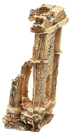 Housoutil Aquarium Decoration Vintage Roman Column Ruin Fish Tank Ornament Premium Craft for Realistic Aquarium Landscape Decor Natural Look for Fish Tanks
