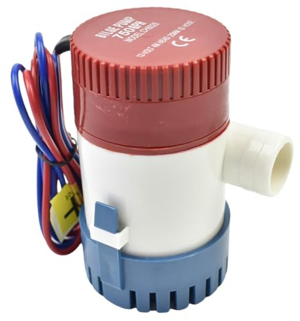 CONQUERALL Pompa di sentina DC 12V Pompa sommersa elettrica 500GPH per barche, camper e all'aperto