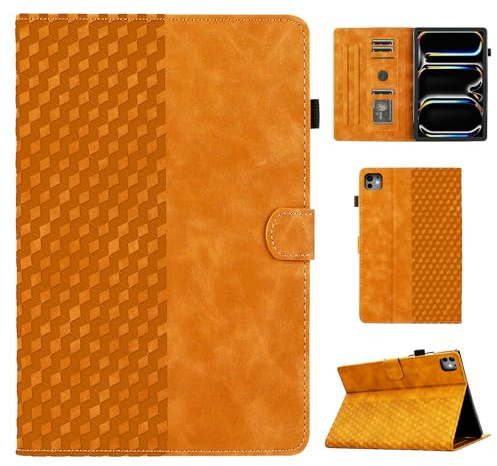 CASAFUNY Fodral för iPad Pro 13 tum M4 2024 Magnetiskt Skyddshölje Fodral Surfplatta Ultratunn med stativfunktion för iPad Pro 13 tum (M4) 2024 7 Generation, Orange