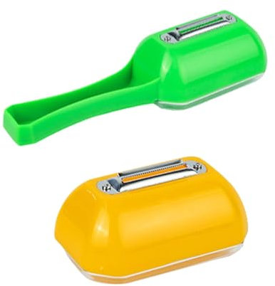 Pelapatate con contenitore, pelapatate con contenitore - pelapatate manuale - set di 2 pelapatate per mais, pelapatate frutta e verdura, pelapatate cetrioli da cucina per patate,