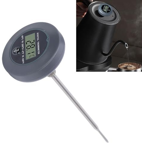 Sofort Ablesbares Thermometer für Kaffeegetränke, IP65 Wasserdichtes Digitales Thermometer -4 Bis 428℉, Ideal für Schokoladenmilchschaum