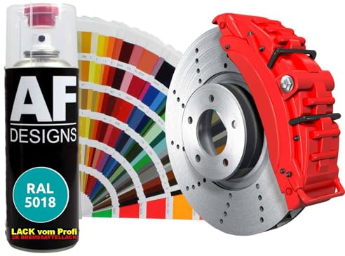 Alex Flittner Designs Spraydose RAL5018 TUERKISBLAU | Hochwertiger 2K - Bremssattellack: Der Alex Flittner Designs 2K Bremssattellack bietet eine langlebige, widerstandsfähige