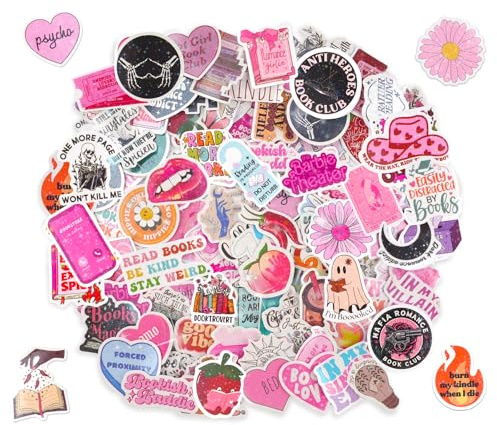 120 PCS Book Stickers, Funny Vinyl Bookish Reading Sticker for Adults