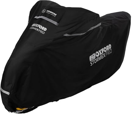 Oxford Stormex Pro, Small. Premium Heavy Duty Waterproof High Tech Dual Layer Motorcycle Motorbike Cover. CV340, Black