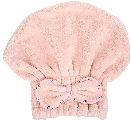 Healeved Schnelltrocknende mit Hoher Wasseraufnahme aus Korallenfleece Haartrocknungs Badehaube im Praktischen Stil für Damen zum Waschen des Gesichts und Schlafsaal Verwendbar