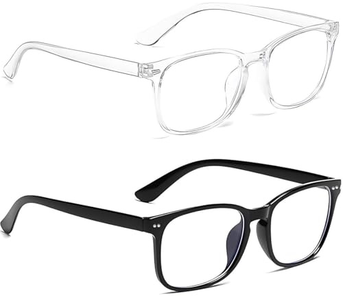 GNALIA Occhiali Luce Blu Donna E Uomo Set 2 | Occhiali Luce Blu Uomo | Occhiali Per Computer | Occhiali Anti Luce Blu Donna | Blue Light Glasses | Occhiali Anti Luce Blu Uomo | Occhiali Filtro Luce Bl