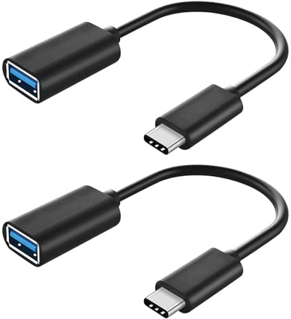 2 Pcs USB 3.1 USB-C to USB-A Female Adapter, USB-C to USB-A Female Adapter Cable Converter, High-Speed OTG Male to USBFemale Cable Converter Compatible with Tablets, Phones and more Type C Devices