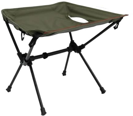 KJBDQQH Fiskestol campingstol bärbar hopfällbar campingstol Mini fiske månstol ryggsäckspall med halkfria fötter för campingtillbehör (grön)