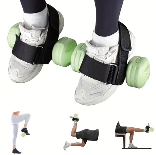 Attacco per piede con manubri Regolabile Sollevamento pesi Cinghie alla caviglia con manubri Allenamenti per le gambe 2 pezzi per flessori dell'anca, stecca per tibia, riccioli per tendine del ginoc