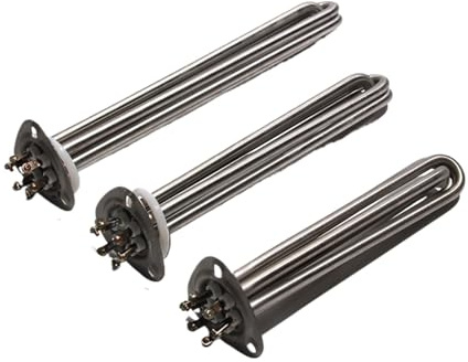 Dreieck-Flansch-Heizelement für Spülmaschine 220V/380V | Wassertankheizer, 201SS, Flansch 63mm, 6KW 9KW 12KW, Rohr 260mm 305mm 355mm(380V 305mm 9KW)