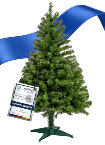 4happy Künstlicher Weihnachtsbaum 120 cm, Tannenbaum Künstlich, Dichte PVC-Zweige, Stabiler Christbaum-Ständer, Einfach zu Montieren und Lagern