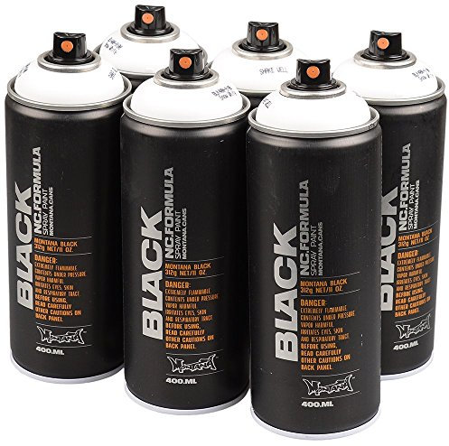 Sprühdosen Set Montana Black weiß 6x400ml