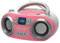 OUTMARK BAIO TRAGBARER CD-Radio-Bluetooth-Player | USB | AUX-IN | MP3 | Fernbedienung | LCD-Display Blaue Beleuchtung | FM-Radio | KOPFHÖRERANSCHLUSS | 2 x 1,5W RMS | Boombox | (PINK)