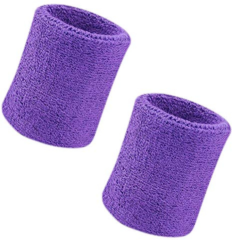 Vidillo Schweißbänder für das Handgelenk, 10,2 cm, weiche und Dicke Baumwolle, für Tennis, Gymnastik, Fußball, Basketball, Laufen, 2 Stück