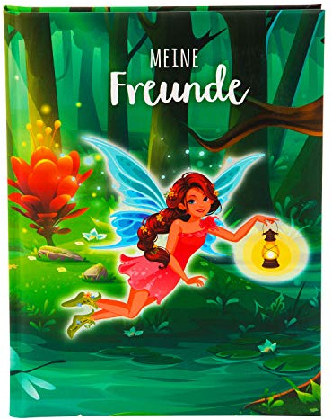 goldbuch 43269 - Freundebuch kleine Waldfee, Buch A5, Freundschaftsbuch zum Ausfüllen, Erinnerungsbuch an Freunde, Notizbuch mit 88 illustrierte Seiten, Einband mit Kunstdruck, ca. 15 x 21 x 1,5 cm