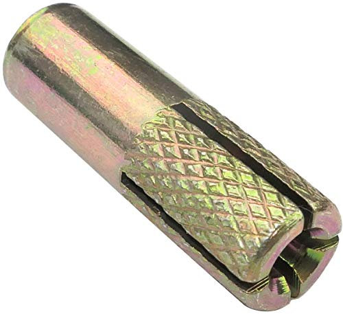 AERZETIX - C46800 - Lot mit 50 - Dübel anker Ø6x25mm - expansionsanker - metallanker für schutzabdeckung - einschlaganker - beton/ziegel/stein - aus messingbeschichtetem stahl