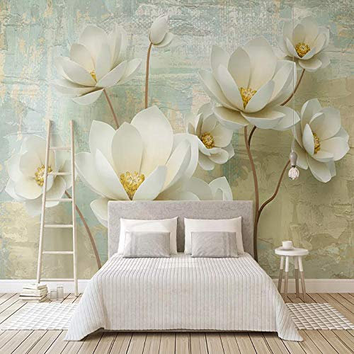 ZHEN WALLPAPER 3D Blumen in Relief einfache ölfarbe Tuch große malerei Wand Wand Wohnzimmer tv Hintergrund tapete Dekoration tapete wasserdicht*350cmx256cm(137,8x100,8inch)